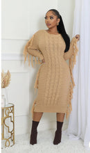 Load image into Gallery viewer, lori fringe sweater dress
